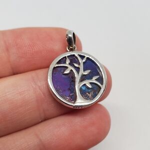 Boma Sterling Silver Purple Mojave Turquoise Tree Of Life Pendant